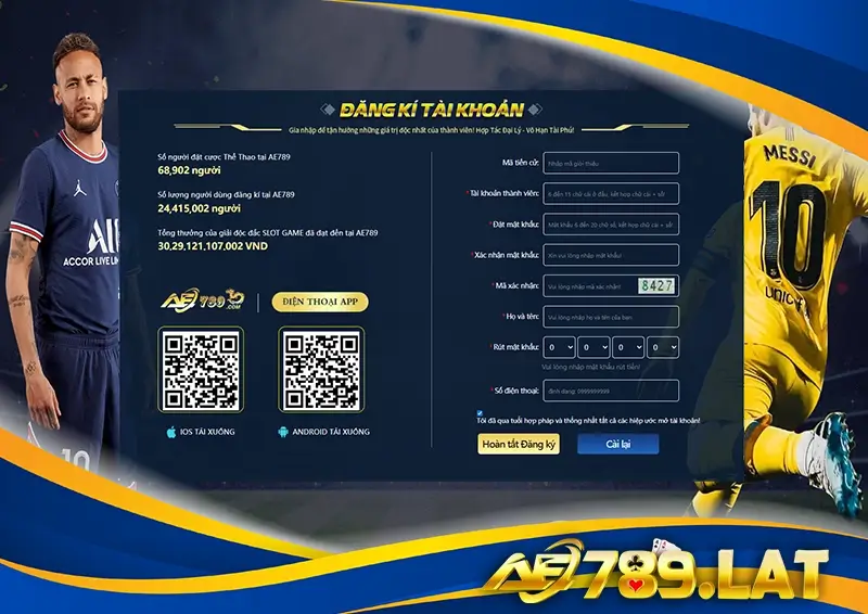 Quy trình đăng ký tài khoản AE789 chính thức